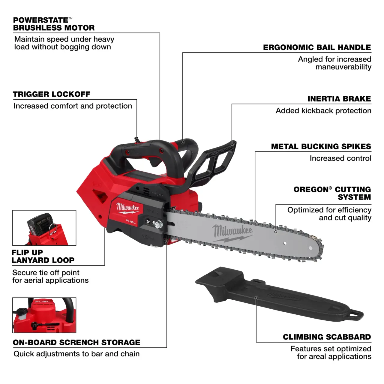 M18 FUEL™ 14" Top Handle Chainsaw (Tool-Only) - Image 2