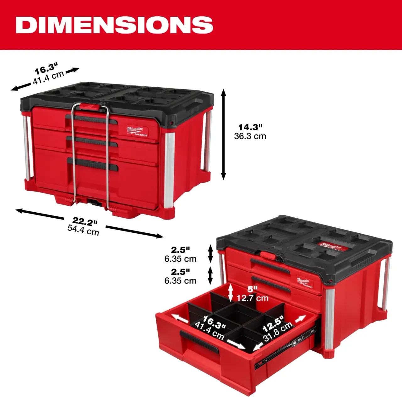PACKOUT™ Multi-Depth 3-Drawer Tool Box - Image 4