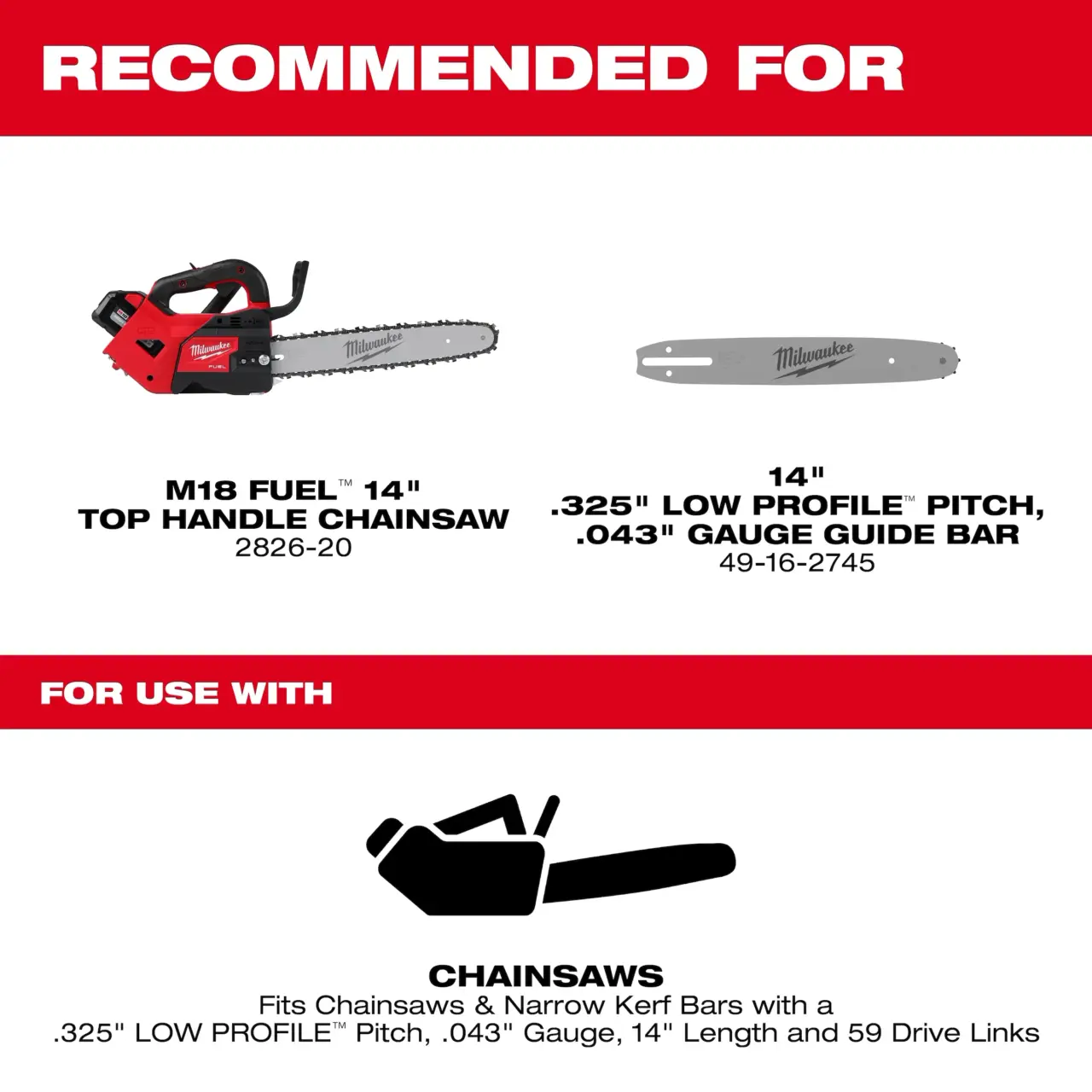 14" .325" LOW PROFILE™ Pitch, .043" Gauge Saw Chain - Image 6