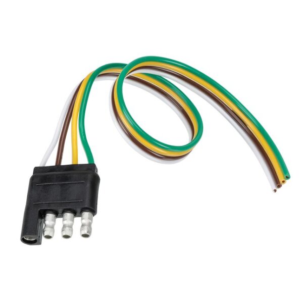 Reese Towpower Wiring Connector, 4-Way Flat Trailer End, 12 in. Length Wire
