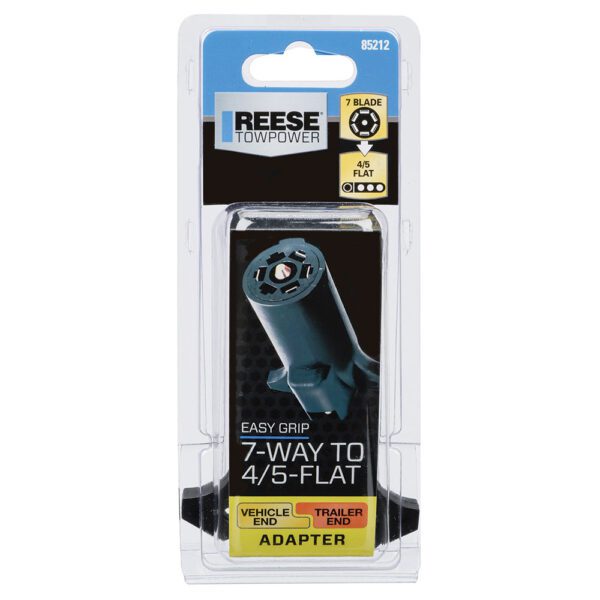 Reese Wiring Adapter, 7-Way Round to 5-Way & 4-Way Flat