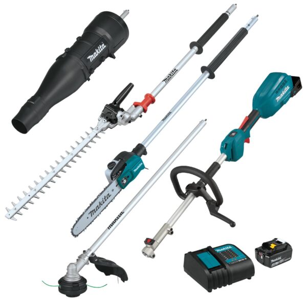 18V LXT® Brushless Couple Shaft Power Head Kit w/ String Trimmer, Pole Saw, Art. Hedge Trimmer & Blower Attachments (4.0Ah)