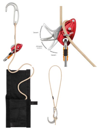 Petzl-Exo AP Hook with flame resistant carry bag